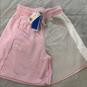 Adidas Original Shorts Women HT5973 Color Block Pink Grey Size Small (S)