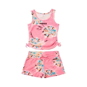 Girls Cinch Side Tank & Short Outfit Set
