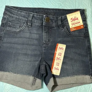 Justice Shorts Girls size 10 Stretchy Dark Wash Denim Blue, SOFT STRETCHY COMFY