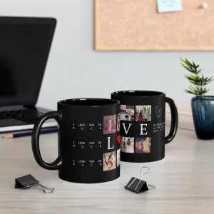 Personalized Valentines Day Gift, Valentines Day mug, Custom Photo Collage Mug, Photo Collage With Text Mug For His Or Her, Valentine Couple