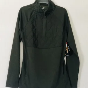 Avia Quilted Women’s Quilted Jacket – Adjustable 1/4 Zip Size S-CH Olive Green