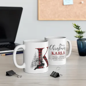 Personalize Merry Christmas Name, Christmas Gift, Christmas Mug with Personalize Name, Personalize Christmas Mug, Custom Christmas coffee